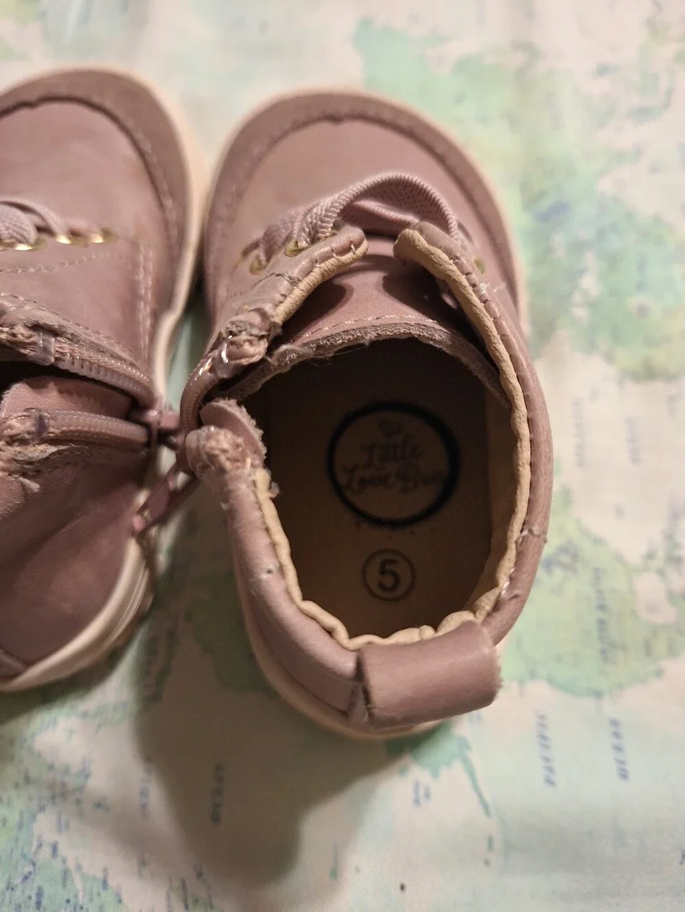 Baby Size 5 Orchid High Tops Leather